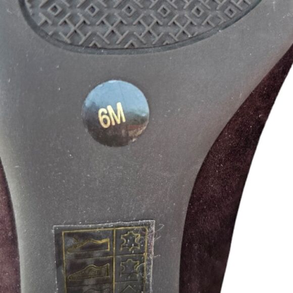 TORY BURCH‎ Brown Suede Heels - Size 6 - Picture 7 of 7